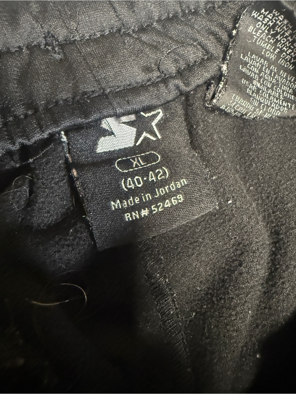STARTER Black Sweatpants with White Logo - Picture 6 of 12